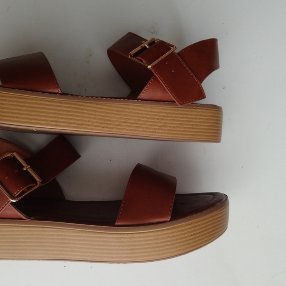 Corelli Brown open toe Flatform sandal 40 - Picture 7 of 9